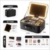 Bolsa de Maquillaje con Luz, Gran Capacidad, Compartimentos Divididos, Almacenamiento Portátil, con Espejo, Estuche de Viaje para Maquillador Profesional, Caja de Maquillaje