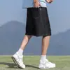 Shorts Jeans Tencel Novo Estilo Verão 2026 para Homens, Finos, Largos, Corte Reto, Calças de Cinco Quartos Modernas e Versáteis para Adolescentes