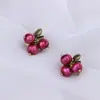 Joyería de Diseñador Broche de Arándano Ropa Casual 925 Pendientes de Pin de Tremella Clip de Oreja Simple