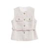 Aliexpress Comercio Exterior Transfronterizo Venta al Por Mayor Ropa Europea y Americana 2025 Verano Nuevo Estilo Pequeño Aroma Cinturón Multicolor Chaleco Decorativo