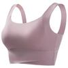 Sutiã esportivo feminino sem fio sexy push-up ioga colete de beleza uma peça fixa no peito almofada fitness roupas íntimas esportivas