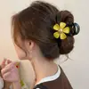 Novo Estilo de Presilha de Cabelo 2026 com Toque de Luxo, Piranha Floral Simples, Presilha de Garra Grande de Acrílico para Cabelos Grossos