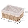Caixa organizadora de palha para sala de estar, feita de rattan trançado, ideal para guardar brinquedos, chaves, cosméticos e lanches.