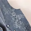 Chaleco Vaquero Bordado Floral de Cuello V Retro Europeo para Mujer 2026 Nuevo Chaleco Casual sin Mangas de Primavera y Otoño