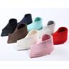 Invierno Algodón Puro Tejido Roscado Chaqueta Acolchada Cuello Falso Cubre Cuello Anti-Suciedad Unisex Cuello de Pelo Color Sólido Removible