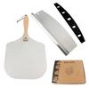 Pala de Cocina Transfronteriza de Aluminio con Mango de Madera Pala para Bistec Pala para Bistec Pala para Freír Teppanyaki Pala para Pizza Tiramisú Francés Hogareño