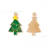 Natal Liga Esmalte DIY Acessórios Papai Noel Sino Bengala Pulseira Brincos Pingente Feito à Mão