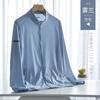 Ropa de protección solar de seda de hielo para hombre, chaqueta de pesca ligera, transpirable y sin sombrero con protección UV de verano, ropa de protección solar para exteriores de talla grande.