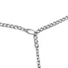 Cadena de cintura plateada para mujer, diseño nuevo, cinturón de cadena metálica con decoración de colgante, accesorio casual para vestidos