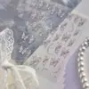 Pegatinas para Uñas Serie Mariposa, Calcomanías de Uñas Coloridas con Luz de Concha, Decoración de Pegamento de Tira de Relieve de Celebridad de Internet al por Mayor