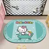 Alfombra de Piso de Barro Diatómico de Anime de Dibujos Animados para el Hogar, Entrada de Baño, Alfombra Absorbente de Agua, Fácil de Limpiar, Alfombra de Piso de Baño, Dropshipping