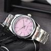 2023 nuevo estilo log con placa de color reloj color caramelo para hombre sencillo reloj de cuarzo automático de acero para hombre