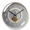 Reloj de pared minimalista estilo nórdico, decoración moderna para sala de estar, reloj redondo de cuarzo, segundero de barrido silencioso, para uso doméstico