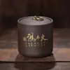 Bote de té de arcilla púrpura, tarro de cerámica grande para almacenamiento, tarro para té blanco Pu'er, tarro sellado, caja de embalaje para té