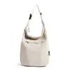 Bolso bandolera de lona de gran capacidad con pliegues, estilo japonés y coreano, bolso de hombro simple para mujer, adecuado para ir al trabajo y uso casual, también disponible para hombres
