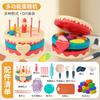 Brinquedo de Cozinha Casinha de Brincar Infantil Conjunto de Massinha Colorida Argila Ultraleve DIY Máquina de Fazer Macarrão Molde de Plasticina para Bolo