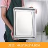 Plato Cuadrado de Acero Inoxidable Rectangular Plato para Arroz al Vapor Bandeja Plato para Barbacoa Plato para Dumplings Plato de Hierro para el Hogar Plato para Platillo Comercial Profundo y Ligero