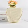 Bolsa para niños, linda y moderna mini bolsa de paja textil para niñas, monedero ligero de hombro y cruzado