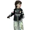 Camisetas Elegantes de Primavera y Otoño para Niños Niños, Camisetas Casuales de Manga Larga Estilo Coreano Frescas y Modernas para Bebés Niños