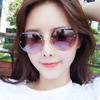 Gafas de Sol Poligonales sin Montura Kedun para Mujer, Montura Grande, Cara Redonda, Gafas de Sol de Moda, Estilo Celebridad de Internet, Gafas de Sol de Color Degradado 9