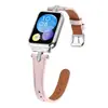 Adequado para Xiaomi 8pro/9pro/10pro nova pulseira de couro com adornos de diamante em formato de T, pulseira de relógio inteligente de couro Redmi 4/5/6