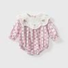 Mameluco para Bebé Recién Nacido Estilo Primavera y Otoño para Niñas, Onesie para Bebé, Babero Desmontable de Algodón Puro, Mameluco Triangular, Traje para Gatear