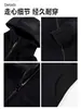Moletom com Capuz Preto Slim Fit Jaqueta Curta Feminina Outono Inicial Casual Roupa Esportiva Fitness Yoga Top