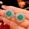 Outono e Inverno Novo Zhuangshengsheng Joias Base de Cobre Banhada a Ouro Corte Rosa Verde Pala Elegante Acessível Luxo Conjunto Mulheres 14-10m