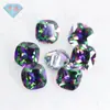 Venta al por mayor de Zirconias de Siete Colores Galvanizadas en Piedras Sueltas, Gemas Artificiales de Circonia Cúbica con Base de Punta, Formas Redondas e Irregulares para Monturas de Anillo