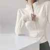 Conjunto de Ropa de Yoga para Mujer con Cuello Alto, Cremallera, Chaqueta de Secado Rápido, Pantalones de Dos Piezas Falsos, Conjunto de Ropa Deportiva para Fitness, Running, Pilates, Entrenamiento