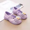 Zapatos de Cuero para Niñas Zapatos Casuales de Princesa Verano 2025 Nuevos Zapatos de Cristal Elsa Suela Suave Zapatos Mary Jane de Perla para Niña