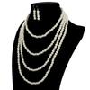 Accesorios de Moda Europeos y Americanos al Por Mayor Cadena Larga de Perlas Exageradas Multicapa Collar Elegante para Mujer 7580