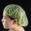 Gorro de ducha desechable al por mayor envuelto individualmente engrosado color punto de onda impermeable para el cabello cubierta de plástico para ducha de hotel