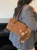 Bolso Baguette de Terciopelo PU Rojo de Moda de Gran Capacidad para Mujer, Nuevo Bolso de Hombro/Axila Tendencia 2026, Bolso de Mano
