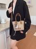 Bolso de Cubo de Color Contrastante de Alta Gama 2025 Nuevo Estilo para Mujer Verano Desplazamiento Casual Moderno Bandolera de Un Hombro