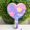 Espejo de mano en forma de corazón disponible en stock del fabricante, espejo de maquillaje portátil en forma de corazón, regalo promocional corporativo creativo, espejo de belleza al por mayor