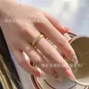 Novo Anel de Diamante Xiangyun Cor Dourada para Namorada Anel de Dedo Indicador de Luxo Leve de Ponta Anel de Fábrica Atacado