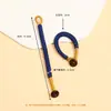 Colgante de Joyería DIY Tejido a Mano Llavero Cordón Cadena para Teléfono Decoración de Bolsa con Nudo de Diamante Aro Abierto