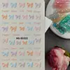 Adesivos de unha com laços versáteis para cross-border, adesivos de unha em relevo DIY com laços coloridos 3D, modelo HG