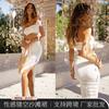 Nuevo Traje de Baño de Punto Sexy Hueco Transparente Europeo y Americano Transfronterizo Bikini Traje de Baño Exterior Vacacional Encubridor