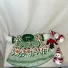 Disfraz de ganso navideño con diadema de reno y vestido de estampado a cuadros, juego completo de decoraciones y ropa para ganso de jardín exterior