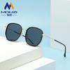 Gafas lisas de montura grande estilo coreano, populares cibernéticas, adelgazantes, poligonales, montura de gafas de proximidad con gafas planas de luz anti-azul