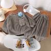 Conjunto de Ropa para el Hogar para Niños Estilo Otoño e Invierno 2023 Niños y Niñas Pijamas de Bebé Conjunto de Tres Piezas Muñeca Estilo Invierno