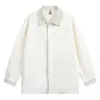 2026 Nova Camisa Listrada Color Block Falsa Duas Peças Manga Longa Casal Casual Elegante Unissex Moda Estilo Old Money Top