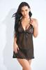 Comercio exterior transfronterizo entre Europa y Estados Unidos, ropa interior sexy nueva y atractiva, camisón de malla con perspectiva negra, venta directa de fábrica