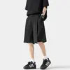Marca de Ropa de Verano para Hombre Fresca y Elegante Traje de Abrigo Pantalones Cortos, Pantalones Cortos de Cinco Puntos Holgados de Seda Helada de Lujo Ligero, Estilo Delgado