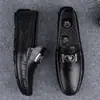 Mocassins Mais Vendidos Masculinos Couro Genuíno Couro de Vaca Transfronteiriço Alto Padrão Estilo Coreano Slip-on Sapatos Masculinos Preguiçosos Casuais Loafers Para Puxar