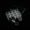 Conjunto de Vidro Transparente com 12 Compartimentos 15g Médio-Alto Organizador de Armazenamento de Mesa para Pequenos Acessórios e Caixa de Armazenamento de Joias Caixa de Pílulas Criativa