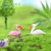 Decoración para terrario de musgo, figuras en miniatura, muñecos de flamenco realistas de anime y dibujos animados, accesorios para plantas suculentas