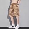 Shorts de Seda de Hielo para Hombre Verano Delgados Modernos de Marca Sueltos y Guapos Shorts Estampados Completos Pantalones Casuales Rectos Combinan con Todo